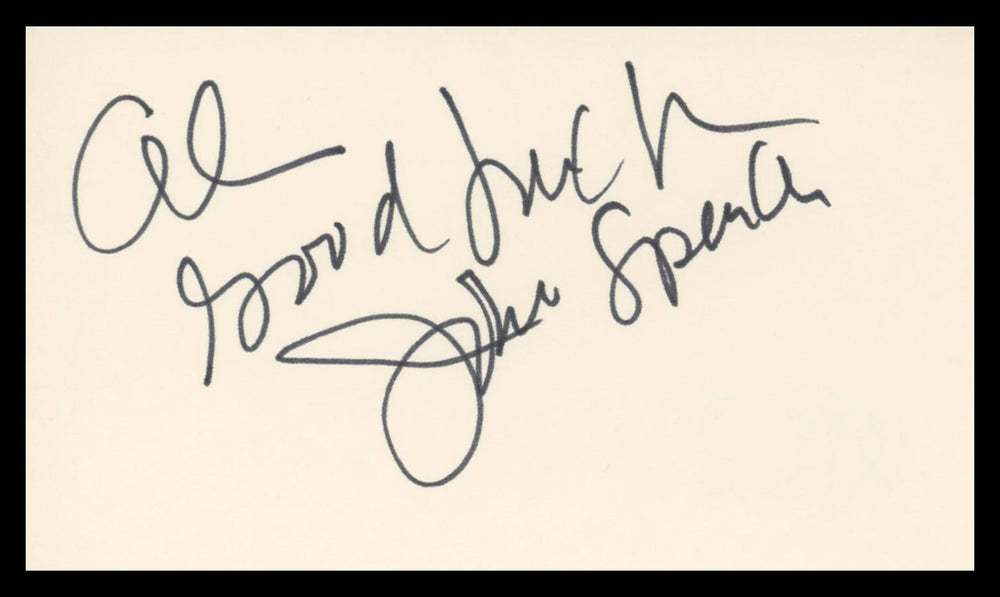John Spencer The West Wing Authentic Signed 3x5 Index Card BAS #BV03261