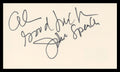 John Spencer The West Wing Authentic Signed 3x5 Index Card BAS #BV03261
