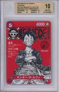 One Piece Graded: JP Monkey D. Luffy ST21-014 20th Anniversary Beckett 10