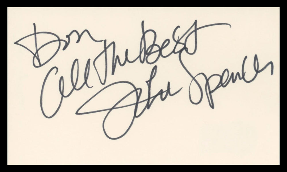 John Spencer The West Wing Authentic Signed 3x5 Index Card BAS #BV03162