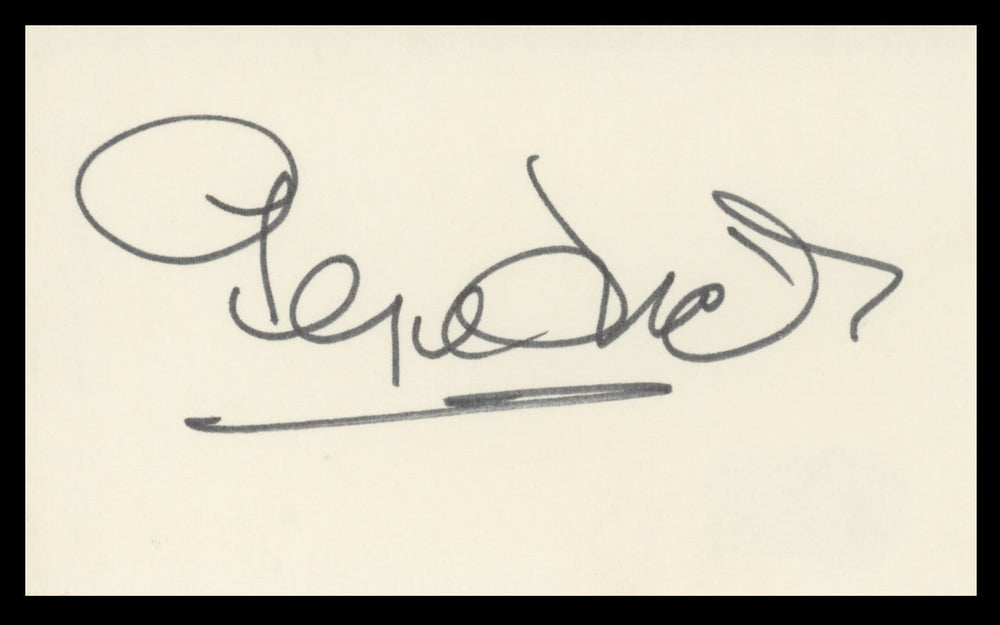George Sidney The Three Musketeers Authentic Signed 3x5 Index Card BAS #BV59076