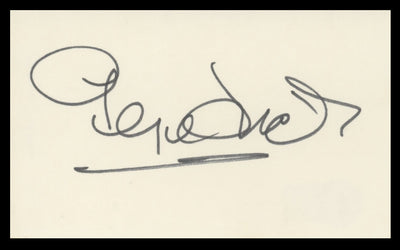 George Sidney The Three Musketeers Authentic Signed 3x5 Index Card BAS #BV59076