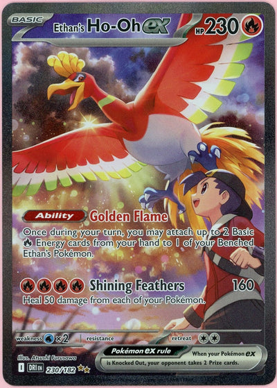 Pokemon Single: Ethan's Ho-Oh 230/182 Destined Rivals (2025) SIR NM