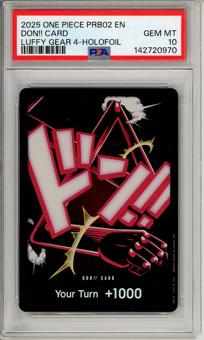 One Piece Graded: Don!! Card Luffy Gear 4 Holo PSA 10