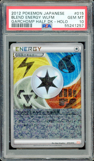 PSA 10 BLEND ENERGY WLFM GARCHOMP HALF DK-HOLO