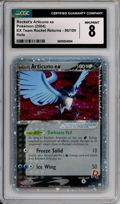 Pokemon Graded: Rocket's Articuno ex 96/109 Team Rocket Returns (2004) Holo CGC 8