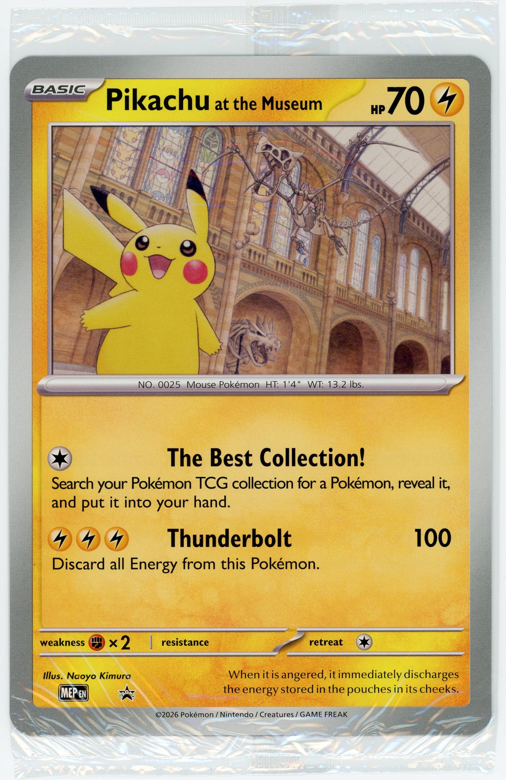 Pokemon: Jumbo Pikachu at the Museum Promo Card (Sealed)