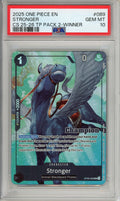 One Piece Graded: Stronger OP09-089 Championship 25-26 Winner PSA 10