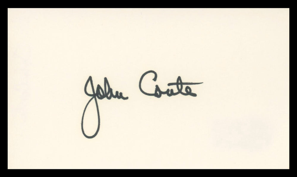 John Conte The Man With The Golden Arm Signed 3x5 Index Card BAS #BV03160