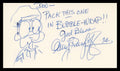 Gary Burghoff M*A*S*H Authentic Signed 3x5 Index Card w/ Sketch BAS #BV03320