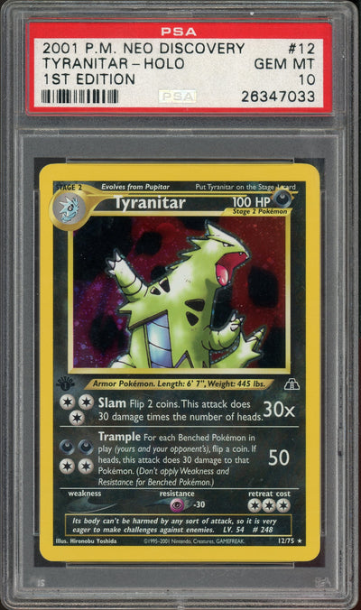 PSA 10 TYRANITAR-HOLO 1ST EDITION