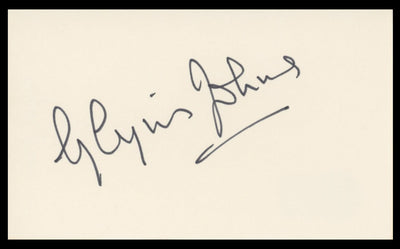 Glynis Johns Mary Poppins Authentic Signed 3x5 Index Card BAS #BV59052