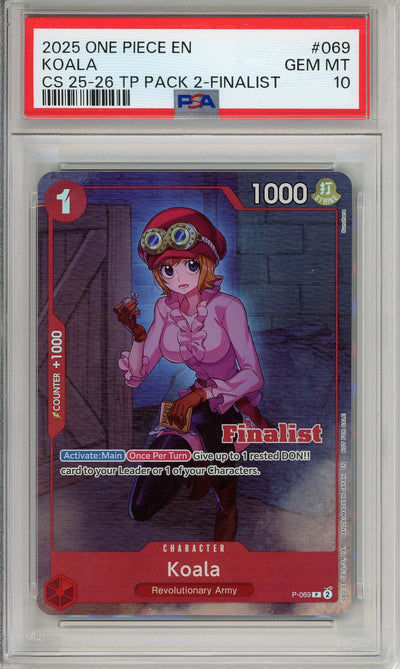 One Piece Graded: Koala P-069 Championship 25-26 Finalist PSA 10