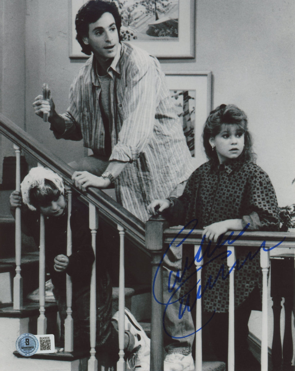 Candace Cameron Full House Authentic Signed 8x10 B&W Vertical Photo BAS #BU43535
