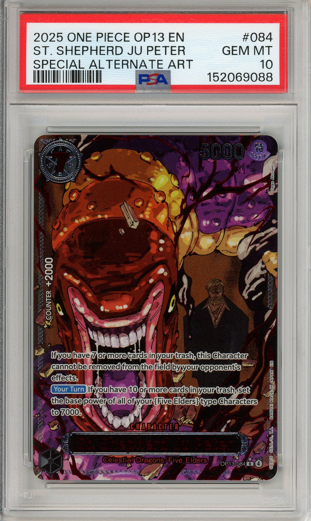 One Piece Graded: St. Shepherd Ju Peter OP13-084 Special Alternate Art PSA 10
