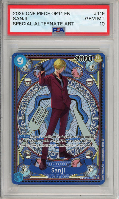 One Piece Graded: Sanji OP06-119 Special Alternate Art PSA 10