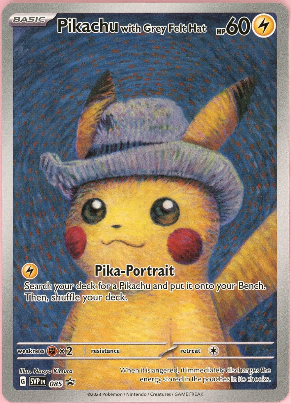 Pokemon Single: Pikachu with Grey Felt Hat #85 Scarlet & Violet Promo (2023) NM