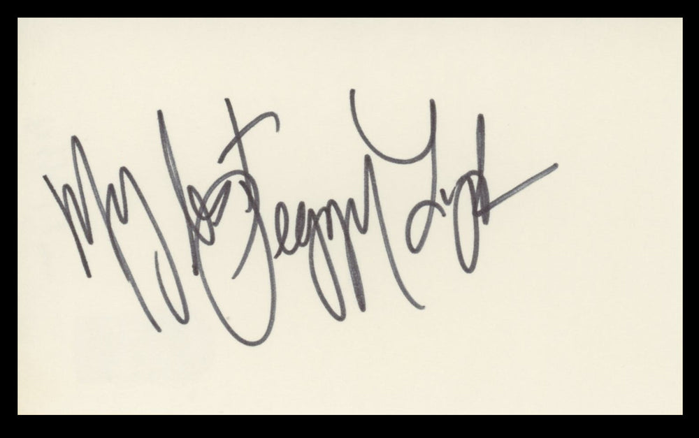 Peggy Lipton The Mod Squad My Best Authentic Signed 3x5 Index Card BAS #BV59031