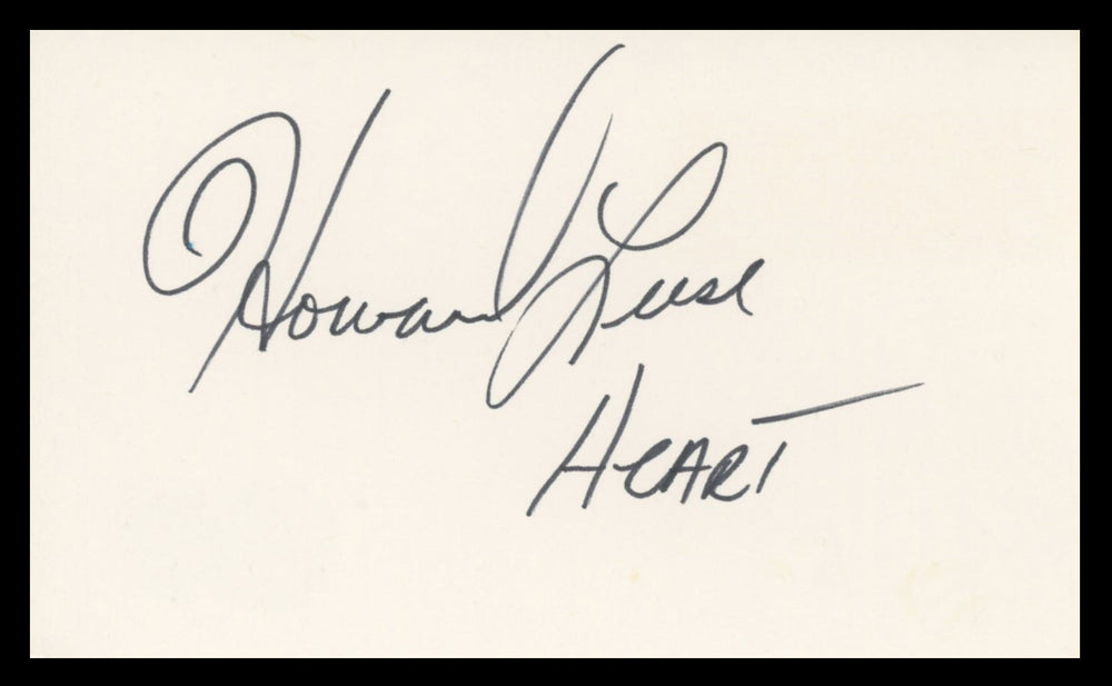 Howard Leese Four Christmases Authentic Signed 3x5 Index Card BAS #BV59029