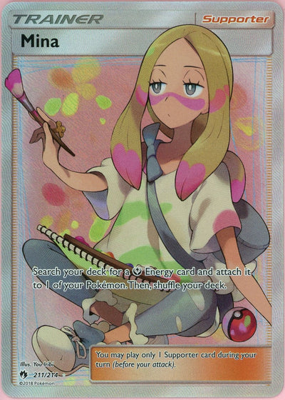 Pokemon Single: Mina 211/214 Lost Thunder (2018) Full Art Holo NM