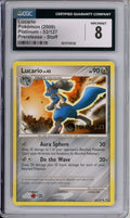 Pokemon Graded: Lucario Prerelease Staff 53/127 Platinum (2009) CGC 8