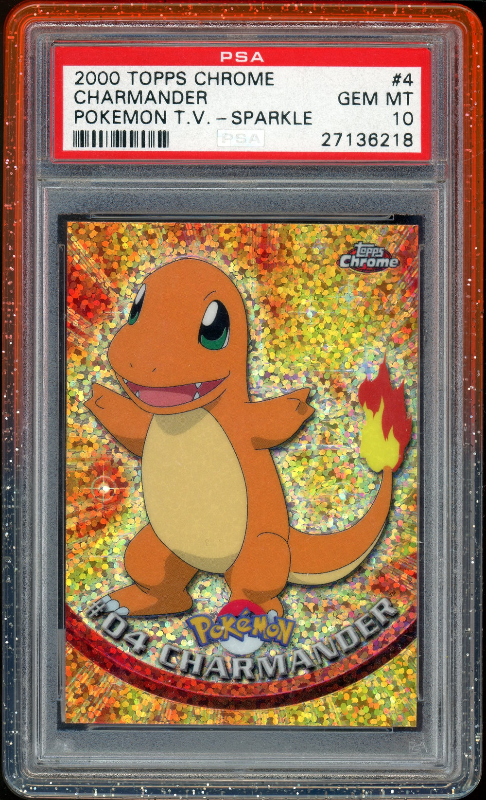 PSA 10 CHARMANDER TOPSS CHROME T.V. SPARKLE