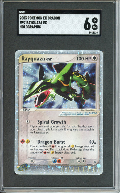 Pokemon Graded: Rayquaza ex 97/97 EX Dragon (2003) Holo SGC 6