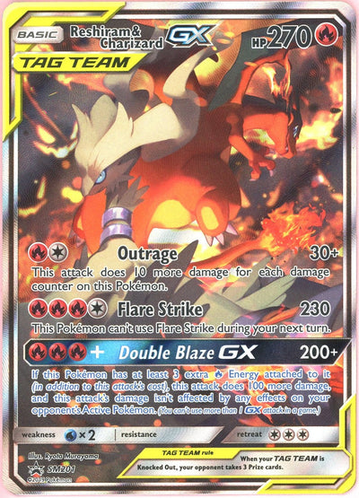 Pokemon Single: Reshiram & Charizard GX #SM201 Sun & Moon Promo MP