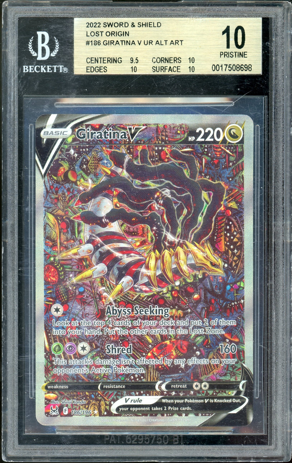 GIRATINA V 186 BGS10 (SMALL CRACK)