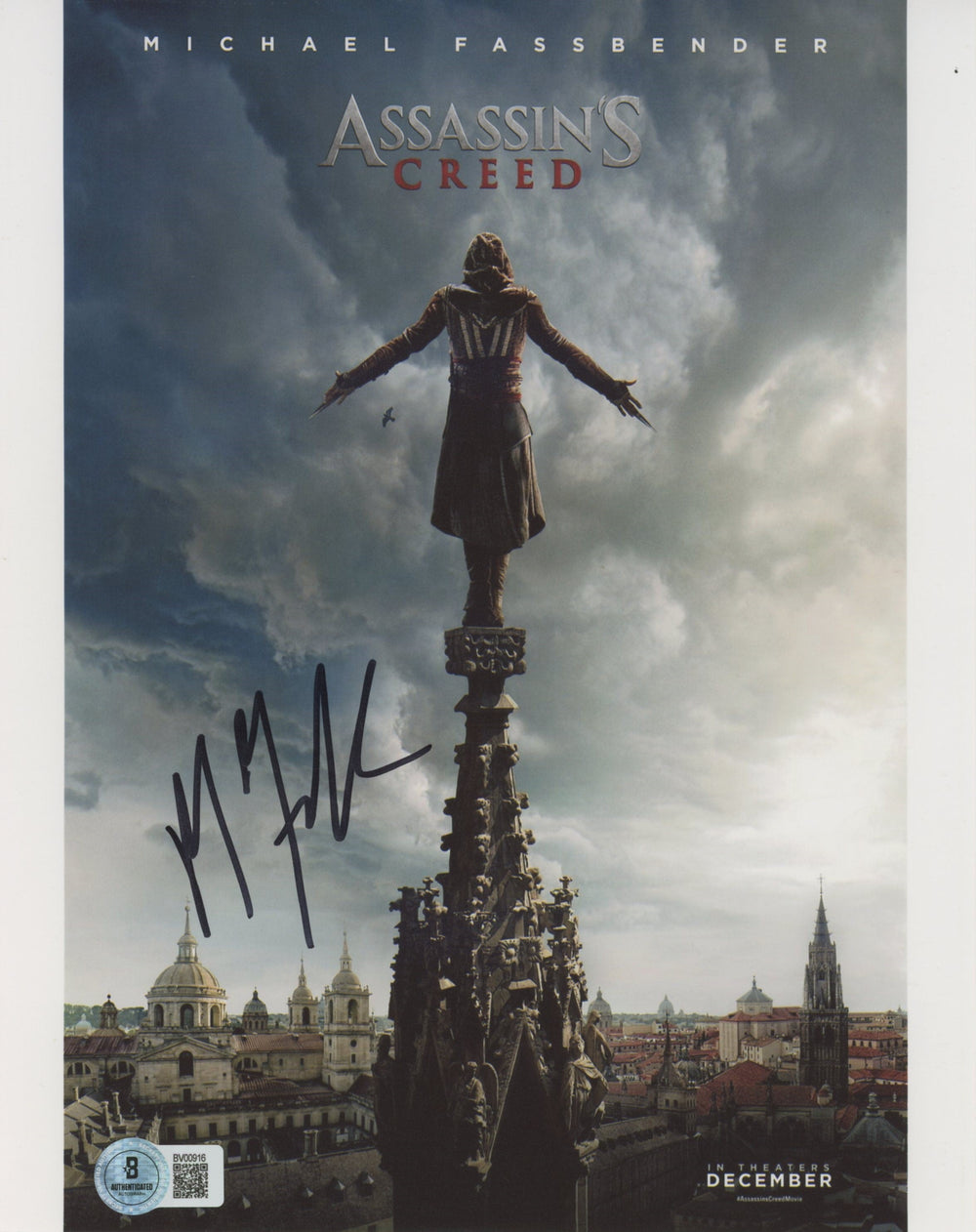 Michael Fassbender Assassin's Creed Authentic Signed 8x10 Photo BAS #BV00916
