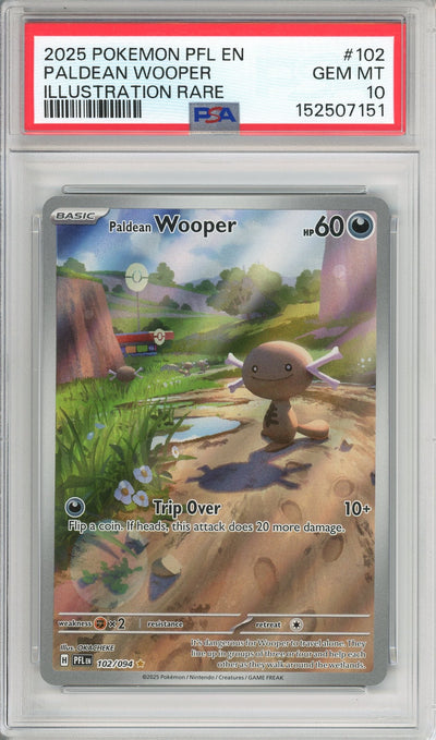 Pokemon Graded: Paldean Wooper 102/94 Phantasmal Flames (2025) IR PSA 10