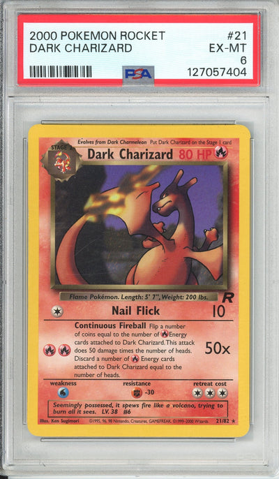 Pokemon Graded: Dark Charizard 21/82 Team Rocket (2000) PSA 6
