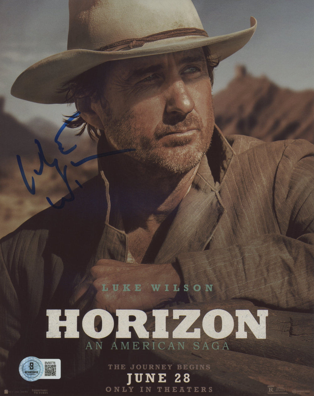 Luke Wilson Horizon: An American Saga Authentic Signed 8x10 Photo BAS #BV00776