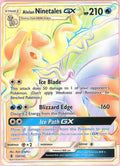 Pokemon Single: Alolan Ninetales GX 150/145 Gaurdians Rising (2017) Secret Rare LP