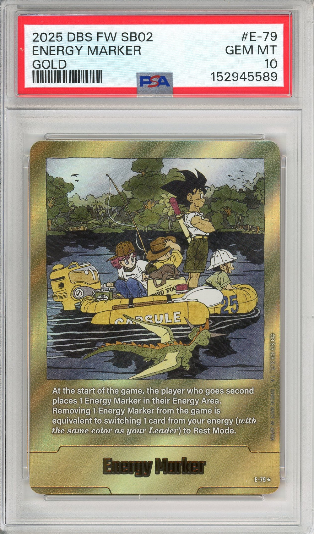 Dragon Ball Graded: Energy Marker E-79 Fusion World (2025) Gold PSA 10