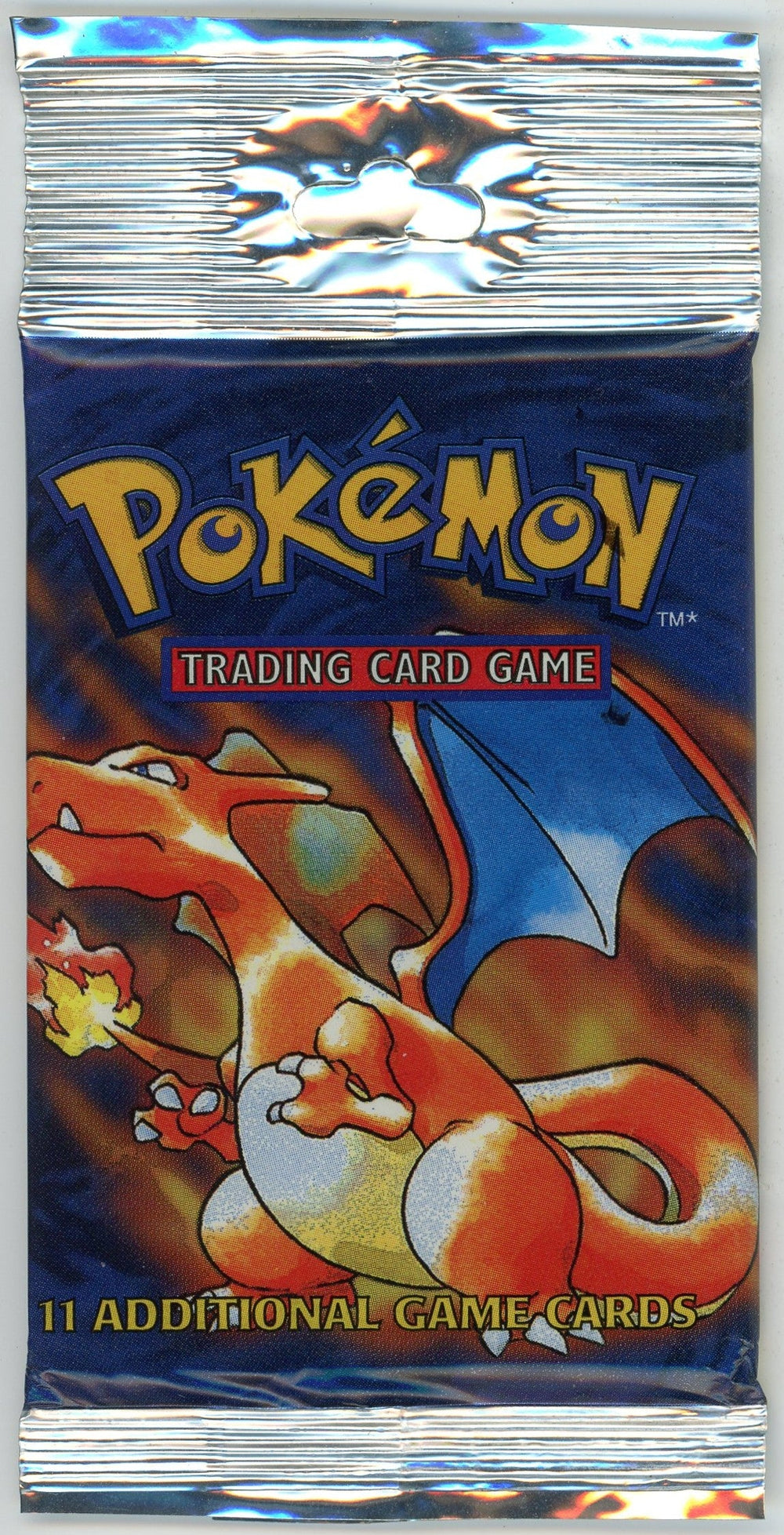 Pokemon: Sealed Base Set Booster Pack (Charizard Art) Long Crimp - Sharpie On Pack