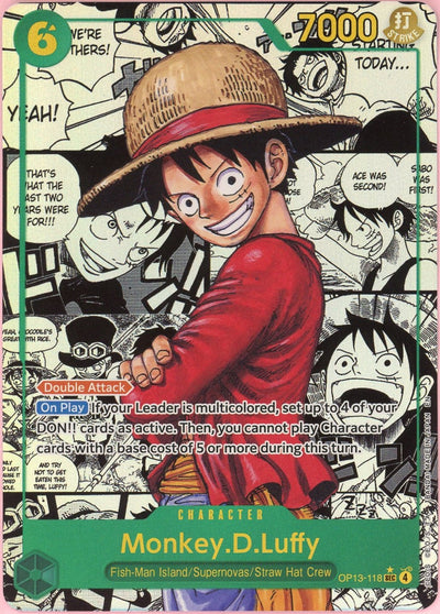 One Piece Single: Monkey D. Luffy Manga OP13-118 Carrying on His Will (2025) NM