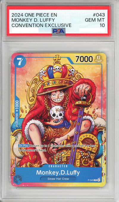 One Piece Graded: Monkey D. Luffy P-043 Convention Exclusive (2024) PSA 10