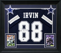 Michael Irvin Authentic Signed Navy Blue Pro Style Framed Jersey BAS Witnessed 2