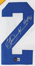 Eric Dickerson "HOF 99" Signed White Pro Style Framed Jersey BAS Witnessed