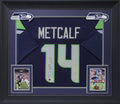 D.K. Metcalf Authentic Signed Navy Blue Pro Style Framed Jersey BAS 2