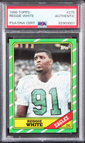 Eagles Reggie White Authentic Signed 1986 Topps #275 Card PSA/DNA Slabbed