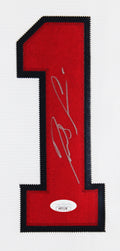 Braves Ronald Acuna Jr. Signed White Majestic Framed Jersey JSA 3