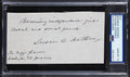 Susan B. Anthony "moral and social power" Signed 2.75x5.5 Cut Auto 10! PSA Slab