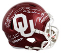 OU HT (4) Sims, White, Owens & Bradford Signed Full Size Speed Rep Helmet BAS W