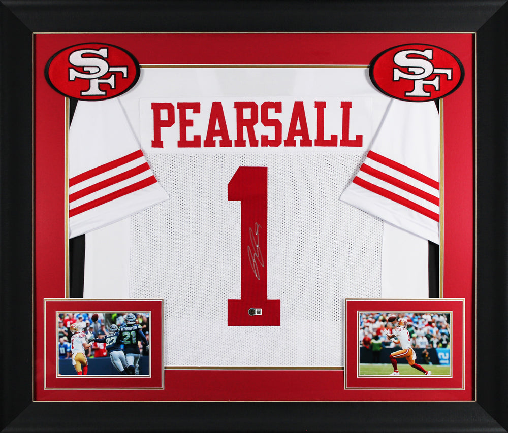 Ricky Pearsall Authentic Signed White Pro Style Framed Jersey BAS Witnessed