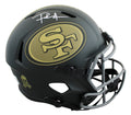 49ers Frank Gore Signed STS IV Full Size Speed Rep Helmet W/ Case BAS Witnessed