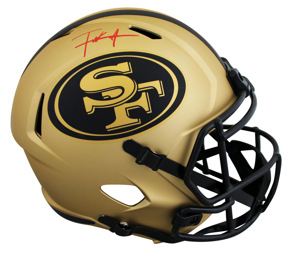 49ers Frank Gore Authentic Signed Rave Full Size Speed Rep Helmet BAS Witnessed