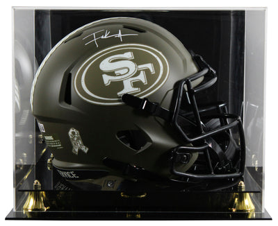 49ers Frank Gore Signed STS Full Size Speed Rep Helmet W/ Case BAS Witnessed