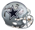 Cowboys Pearson, Staubach, Dorsett Signed F/S Speed Proline Helmet BAS #3W286898